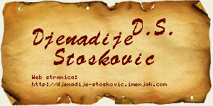 Đenadije Stošković vizit kartica